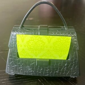 Birkin Black Handbag Post-It Note Holder Desk Accessory